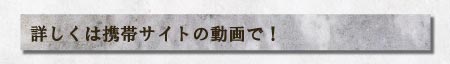 詳しくは携帯サイトの動画で！