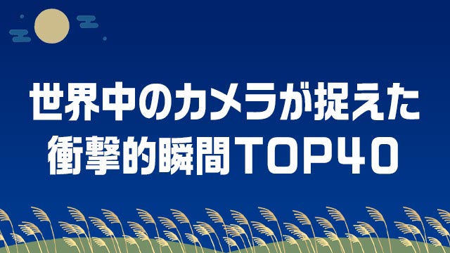 世界中のカメラが捉えた衝撃的瞬間ＴＯＰ４０
