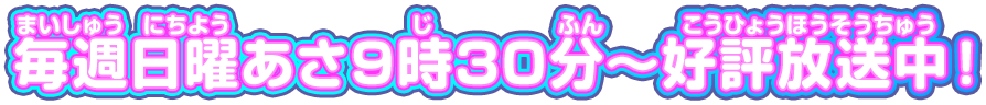 毎週日曜あさ9時30分～好評放送中！