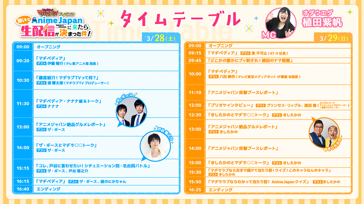 マヂラブのマヂでラブになるTVプレゼンツ「勢いでAnimeJapanに来たら生配信が決まった件！」
