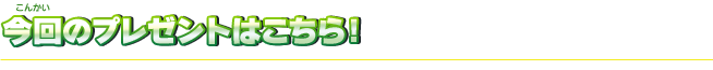 今回のプレゼントはこちら！