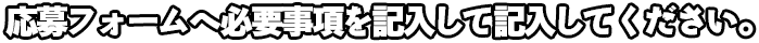 応募フォームへ必要事項を記入して記入してください。