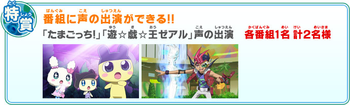 あにてれ たまごっち 遊 戯 王ゼアル 超豪華 お年玉プレゼント