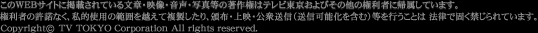 Copyright (c) TV TOKYO Corporation All rights reserved.