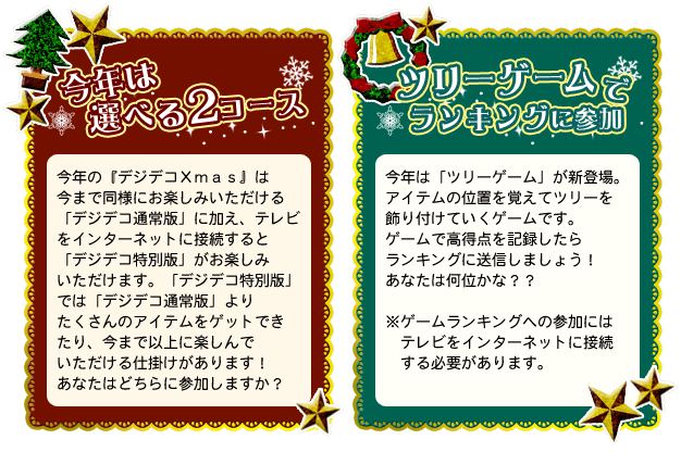 デジデコXmas：コース・ゲーム説明