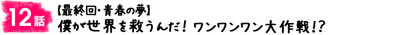 12話:【最終回・青春の夢】僕が世界を救うんだ!ワンワンワン大作戦!