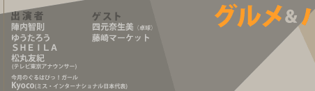 �o���ҁF�w���q��/���ۗF�I(�e���r�����A�i�E���T�[)/�䂤���낤/�V�F�C��