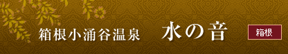 ＜箱根＞　箱根小涌谷温泉　水の音