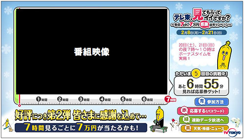 好評につき第２弾！日頃、テレビ東京を見てくださる皆さまに感謝の気持ちを込めて！「テレ東、見てもらってイイですか？」キャンペーン２月８日（月）スタート！