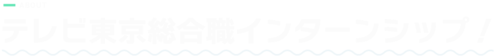 テレビ東京総合職インターンシップ！