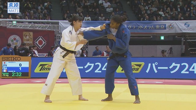 女子70kg級 敗者復活戦 新添 左季vsガヒエ