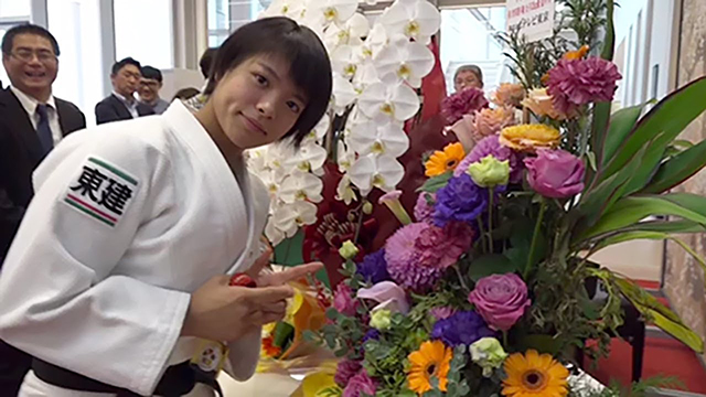 阿部詩 夙川学院高校 世界選手権金メダル報告会