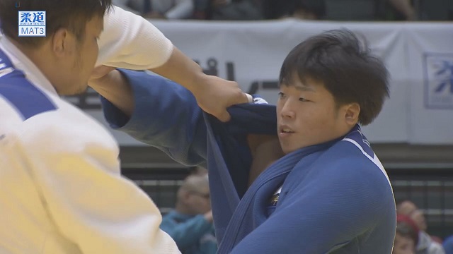 男子100kg超級 1回戦 キム ソンミンvs影浦 心