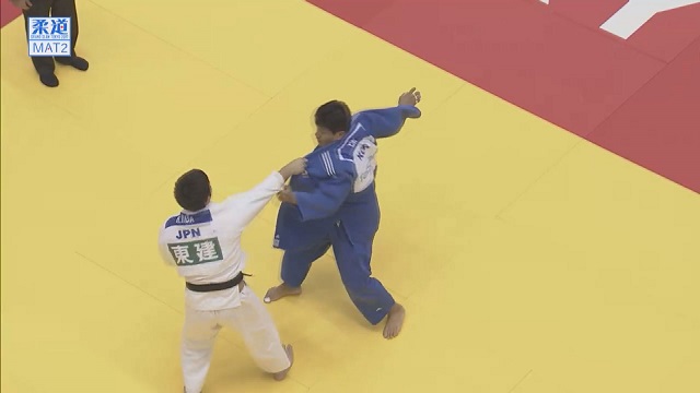 男子100kg級 準々決勝 飯田 健太郎vsチョ グハム