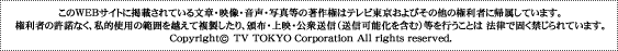 Copyright (c) TV TOKYO Corporation All rights reserved.