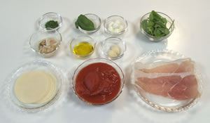 餃子の皮を使った、3種のピザ