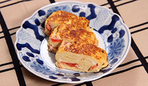 トマト入りふわふわ厚焼き玉子