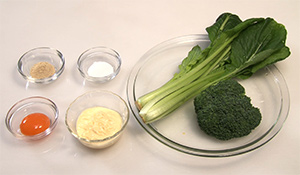 青菜とブロッコリーのマヨグラタン