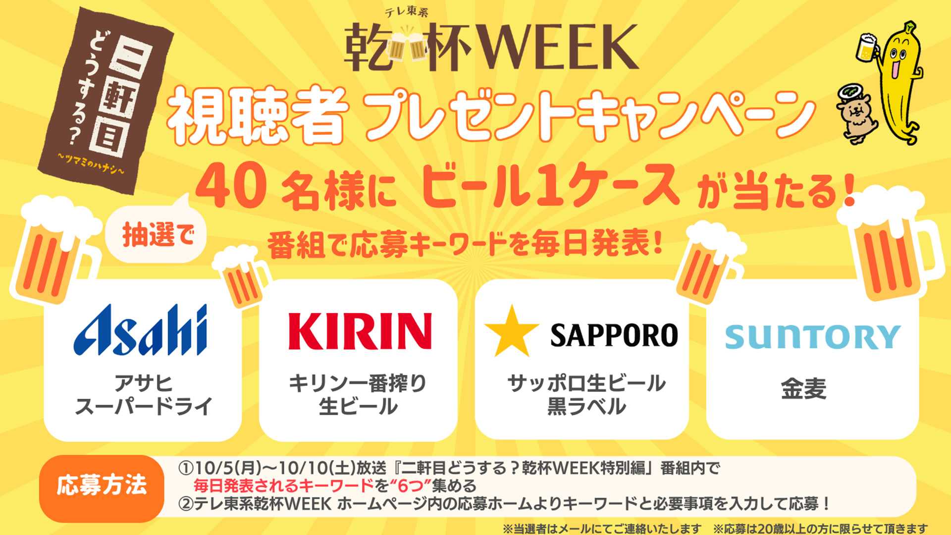 豪華視聴者プレゼントキャンペーンを実施!
