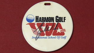 ハーモンゴルフ練習場のネームタグ