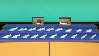 オールドノリタケ 鮎の置物