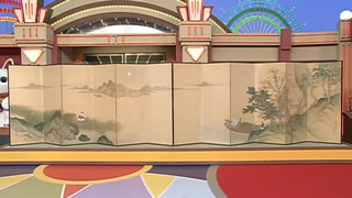 寺崎廣業の屏風