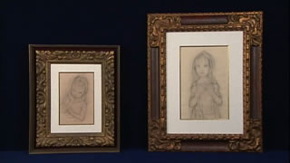 レオナール・フジタのデッサン画２点