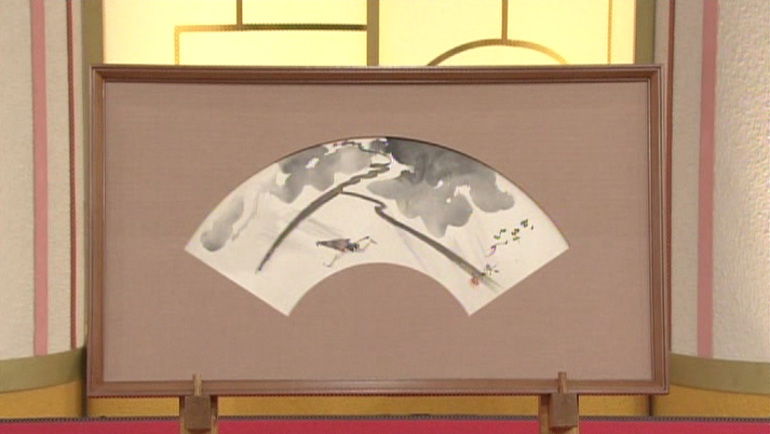 北沢楽天の扇面画