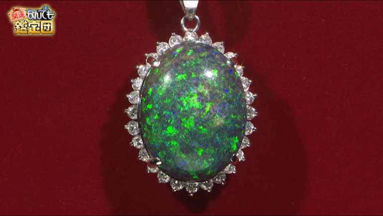 ブラックオパールのペンダントトップ