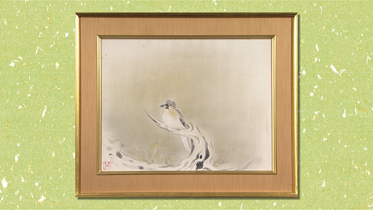 前田青邨 「一服（白描）」日本画(紙本・水墨・淡彩） 扇面　額装　東美鑑定証付 旧家に眠るお宝一挙売ります！ 前田青邨「秋晴」｜開運！なんでも鑑定