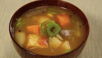 冷房病対策に！けんちん汁風スープカレー