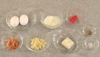 頭の回転を良くする!キッシュ風オムレツ 材料