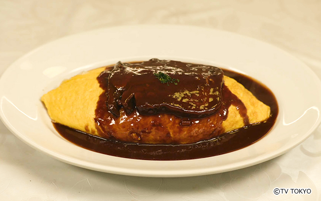  牛タンシチューのオムライス