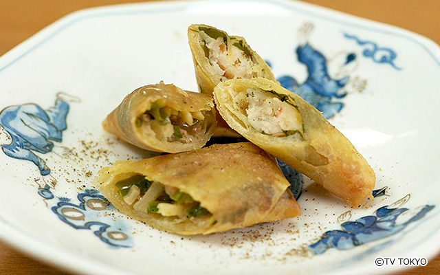  豚ヒレと野菜の五目のハルマキ