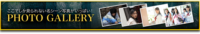 ここでしか見られない名シーン写真がいっぱい！PHOTO GALLERY