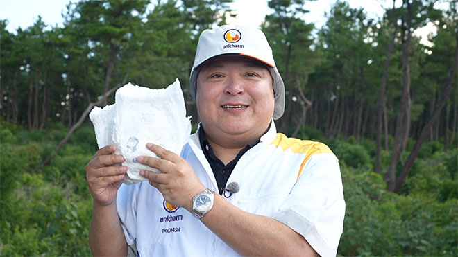 使用済み紙おむつを紙おむつへ水平リサイクル ユニ・チャーム　小西孝義
