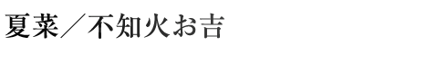 夏菜/不知火お吉