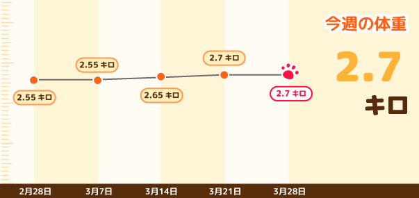 今週の体重
