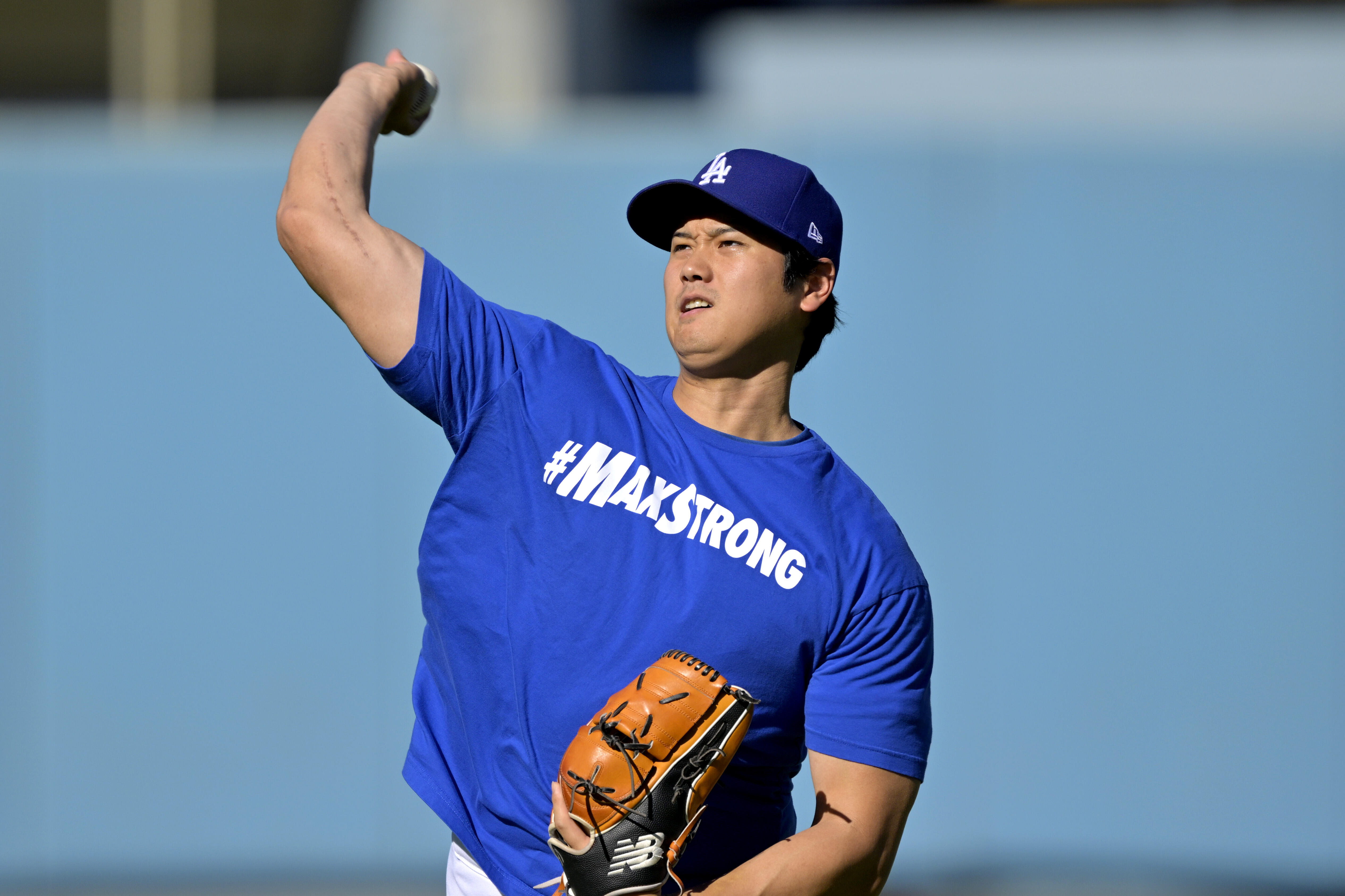 大谷翔平 投手復帰へ順調か。術後初めてと思われるスプリットを投げ2
