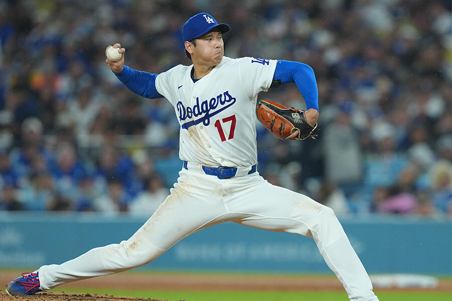 初登板で今季初白星の大谷翔平「凄く良かった。難しい天候の中で
