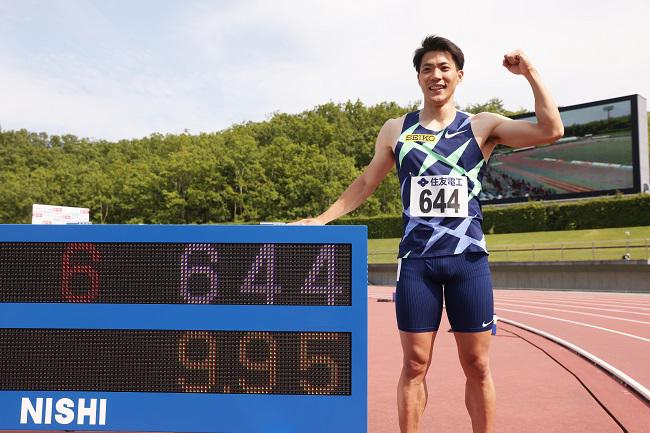 2021 布勢スプリント 男子 100m 決勝 山縣が日本新記録　写真：森田直樹_アフロスポーツ.jpg