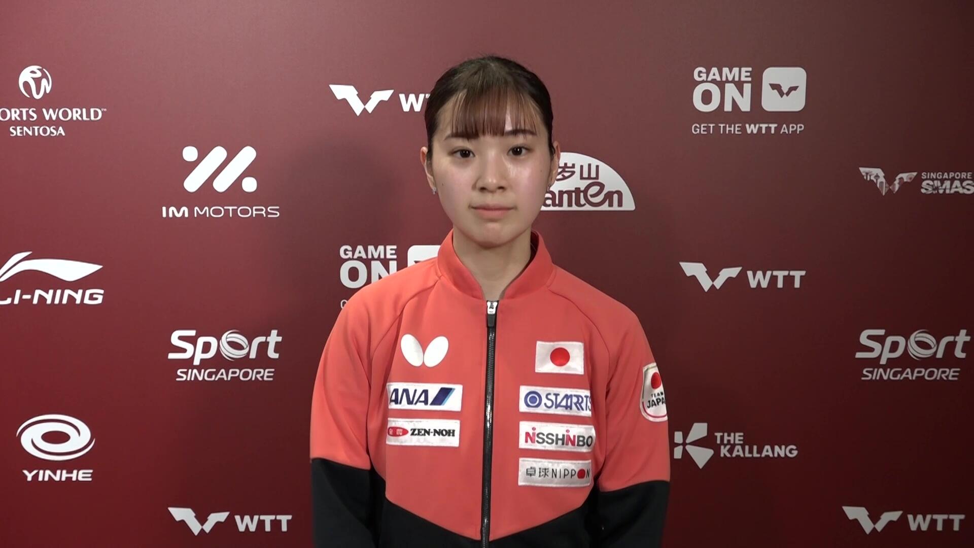 長﨑美柚「最後に勝ててよかった」韓国のエースとの国際ペアでベスト4