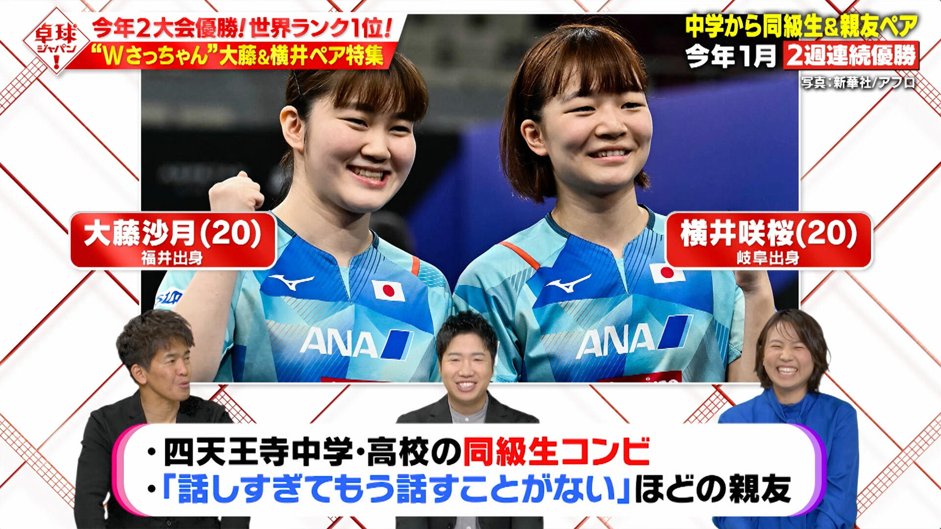 世界ランク1位の大藤＆横井「Wさっちゃんペア」の強さを分析！多彩な