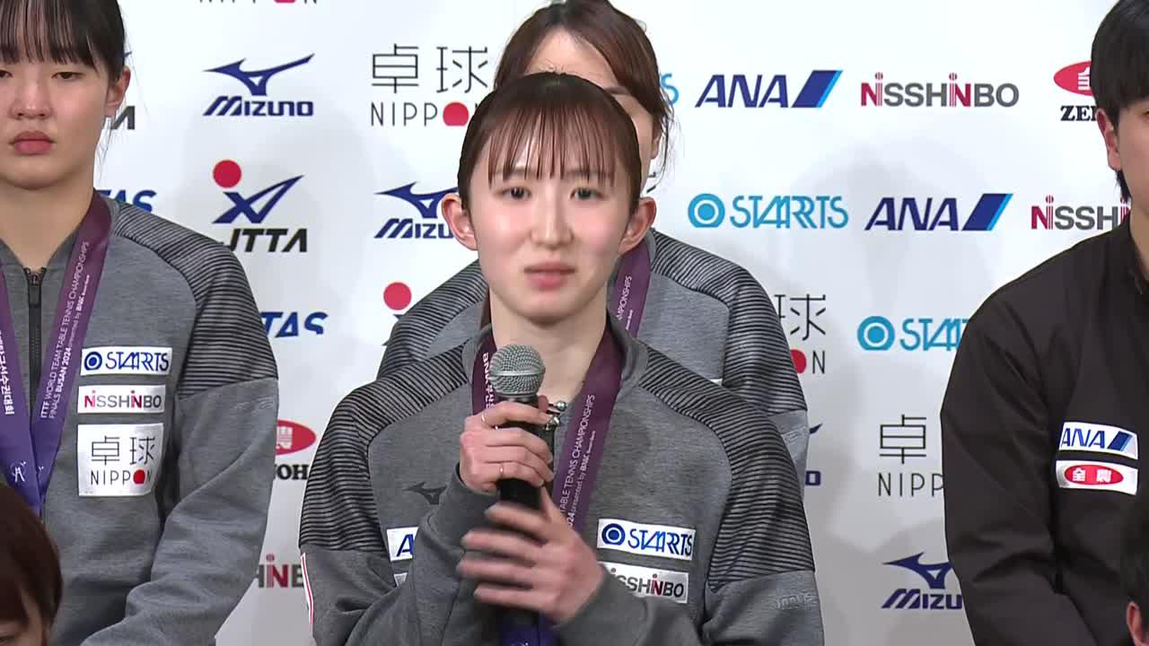 53年ぶりVに迫った早田ひな 伊藤美誠のコーチングに「要求きっついなぁ