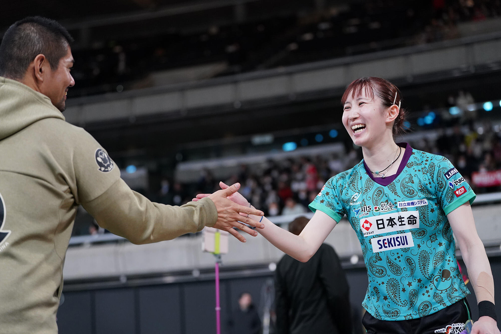 女王・早田ひな 左腕の状態について「明日、棄権するかもしれないし