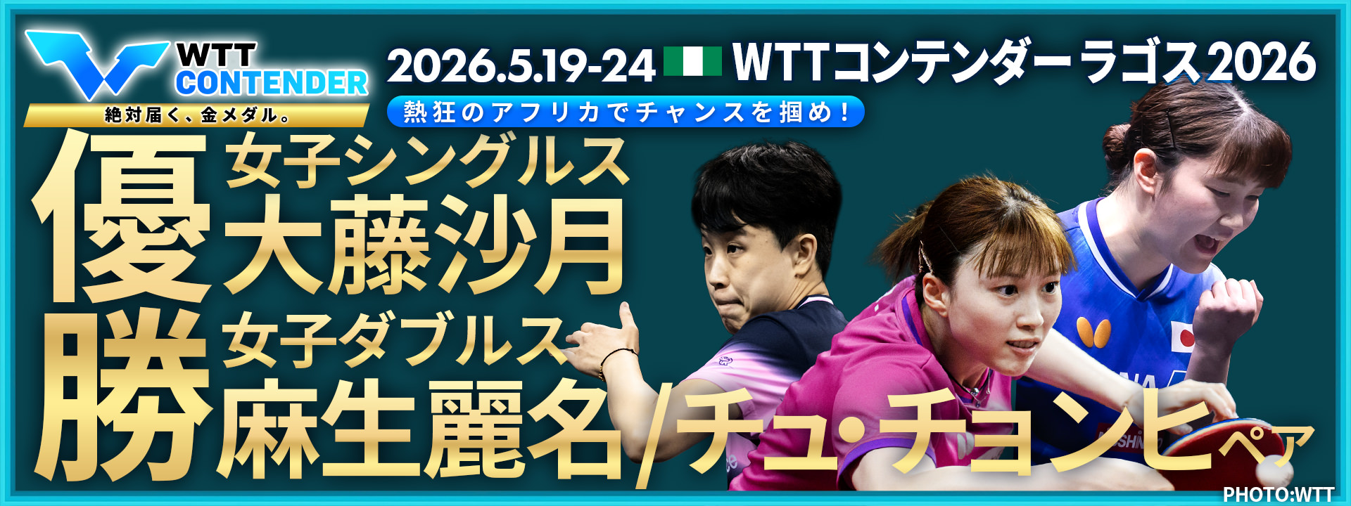 WTTコンテンダー ラゴス 2026
