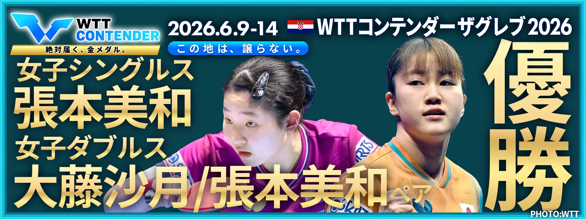 WTTコンテンダー ザグレブ 2026