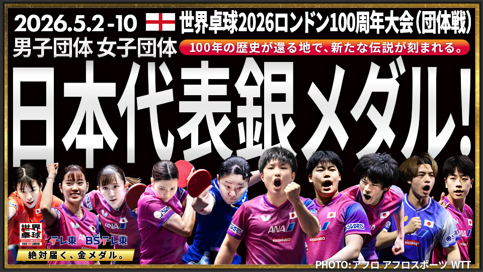 世界卓球2026ロンドン 100周年大会（団体戦）