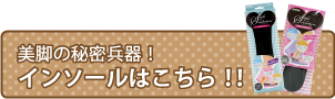 美脚の秘密兵器！インソールはこちら！！