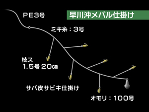 早川沖メバル仕掛け